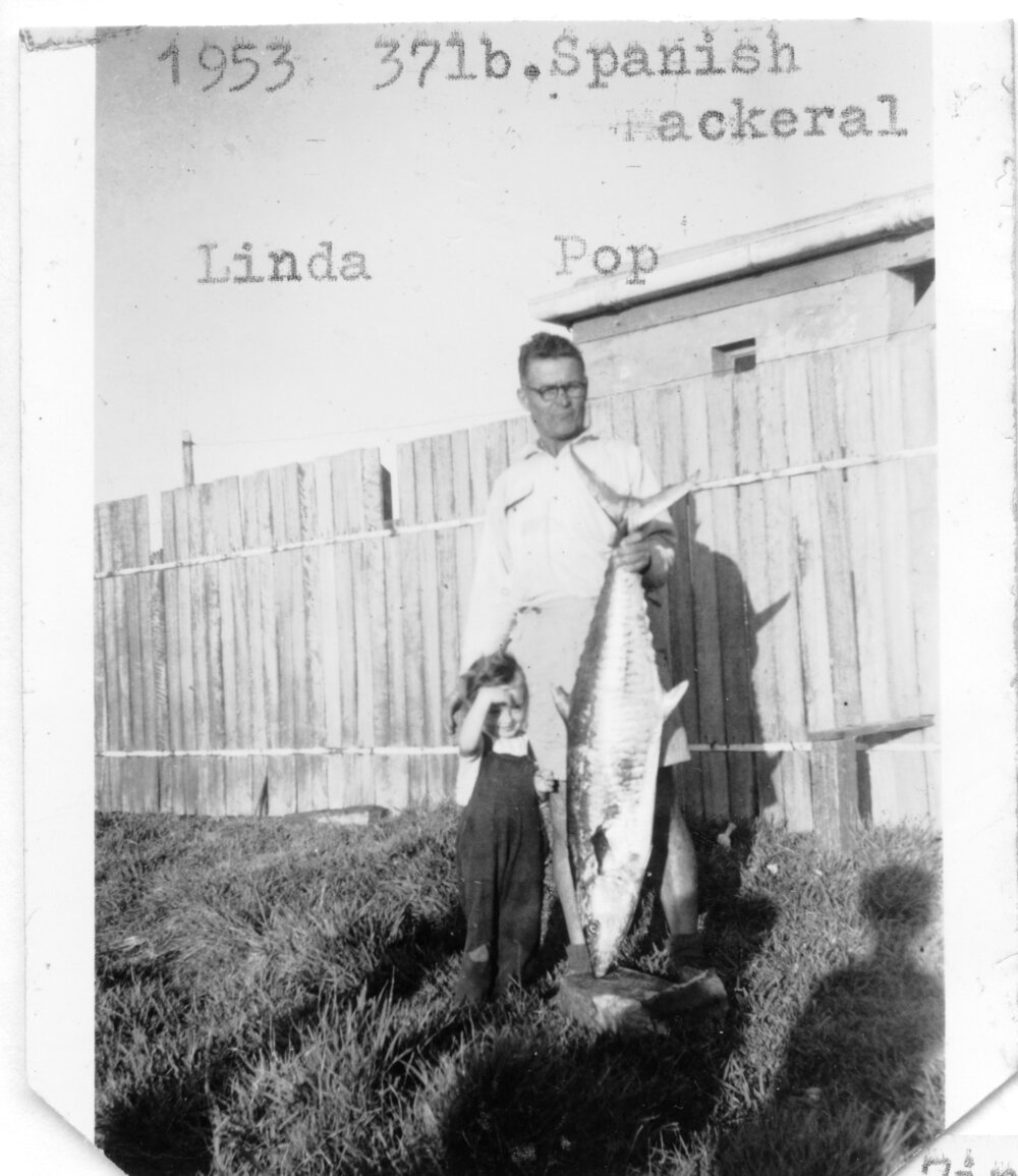 Leslie Hobman with granddaughter Linda, 1953