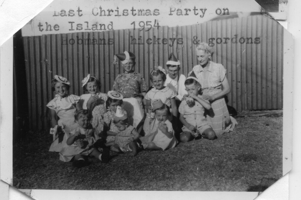 Celebrating Christmas on South Solitary Island, December 1954