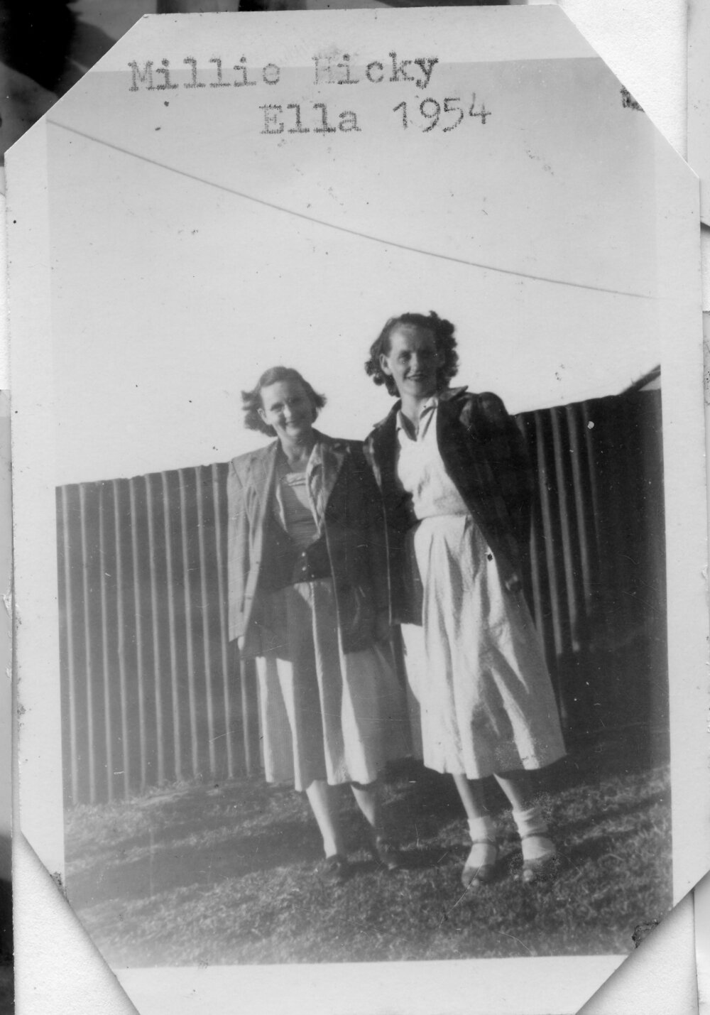 Lightkeepers' wives Millie Hickey and Ella Hobman, 1954