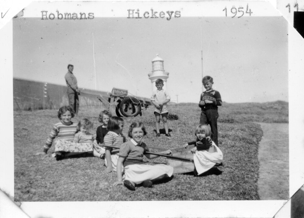 The Hobman and the Hickey lighthouse families, 1954