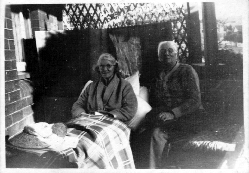 Barbara Fowler and visitor, c.1930 