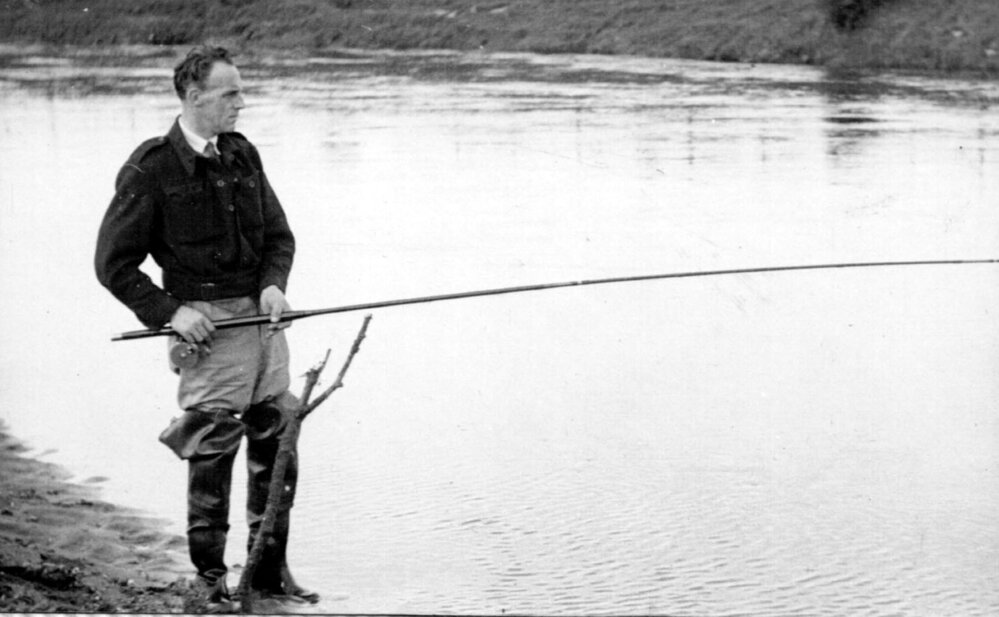 Alexander Nicol fly fishing, 1940s 