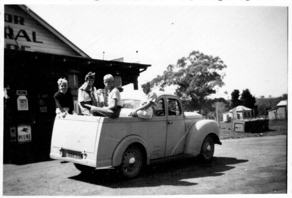 Hugh and Robert Nicol with Marg and Vernon Hall, early 1950s