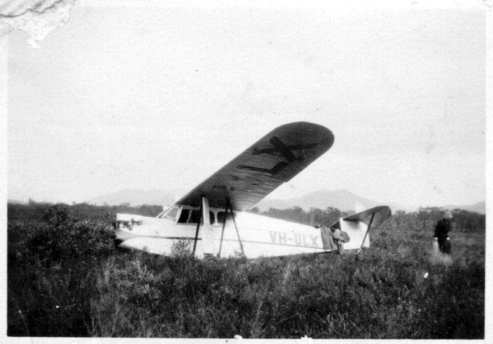 An abandoned Koolhoven FK41 at Coffs Harbour aerodrome, 1934