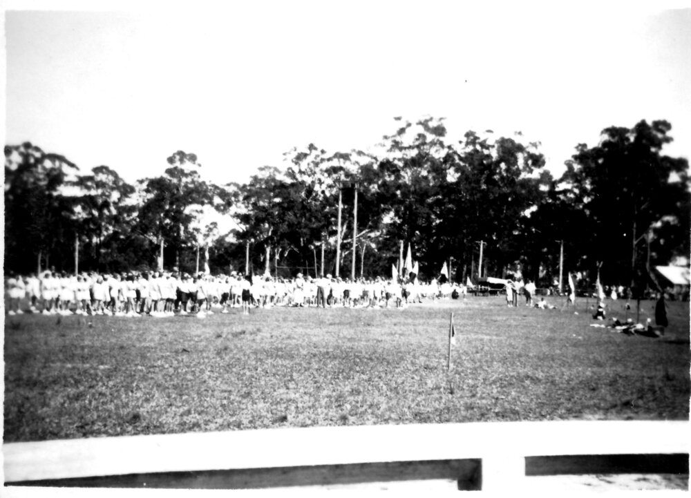 School sports day at the Showground, late 1940s 