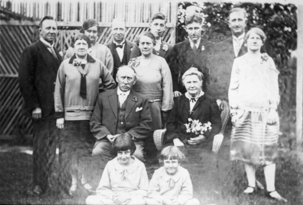 Fiftieth wedding anniversary of Joseph and Margaret Bray, c.1929