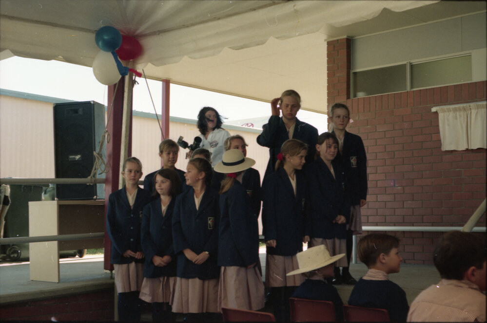 Students at the official opening of Bishop Druitt College, 13 July 1994 