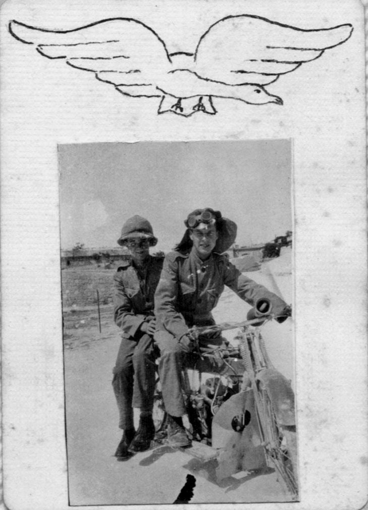 David Nicol as a RAF dispatch rider, 1918