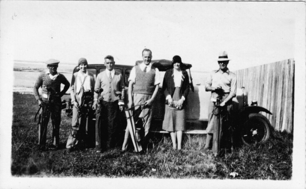 David Nicol and friends at the Urunga Golf Club, 1930s