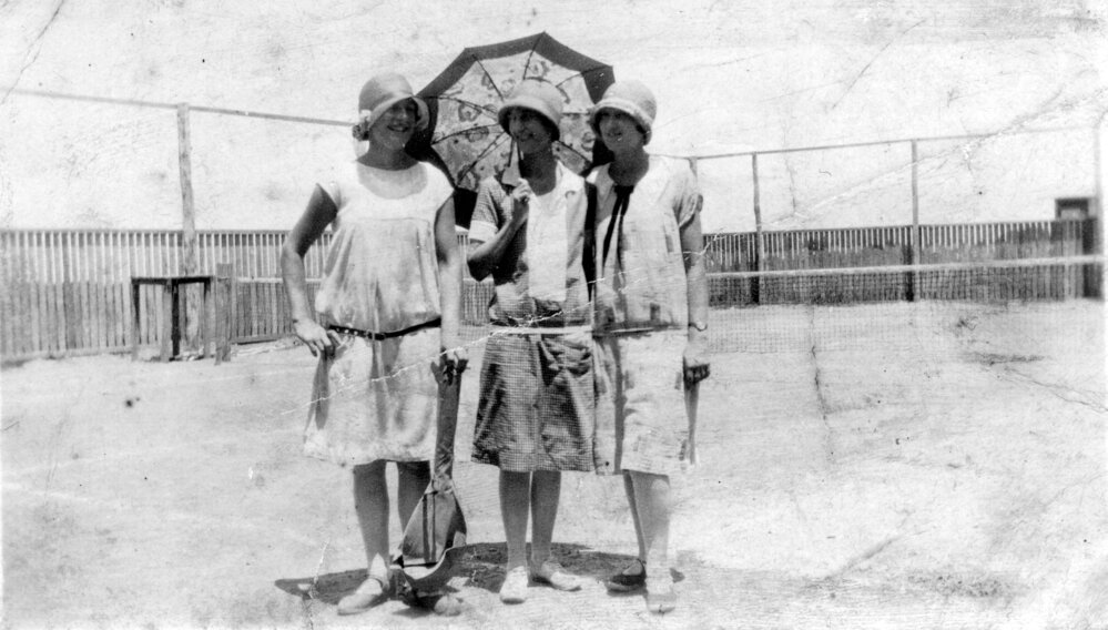 The first tennis court