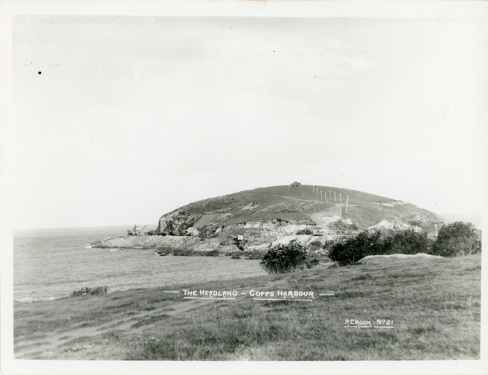 South Coffs Island with a power house, c.1915