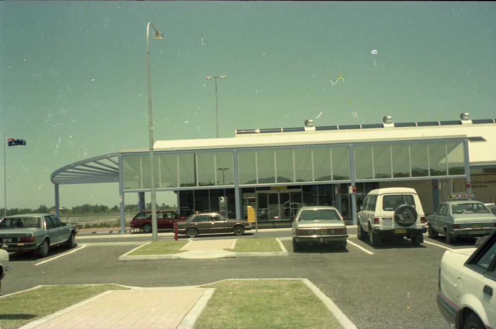 At the air terminal awaiting the F28 jet, 11 December 1986