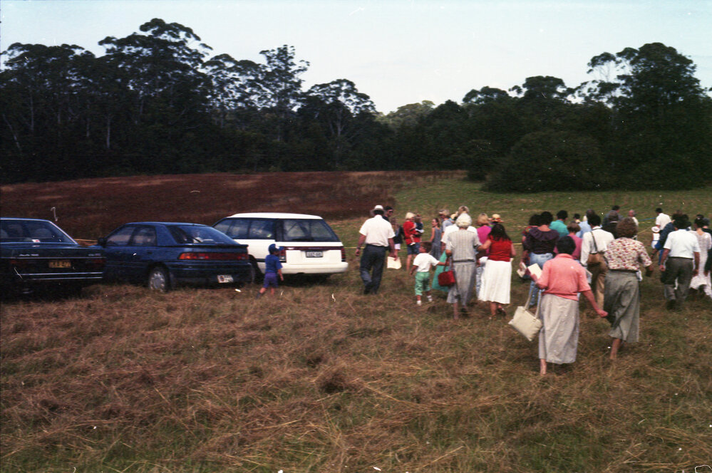 Turning the sod for Bishop Druitt College, 1993