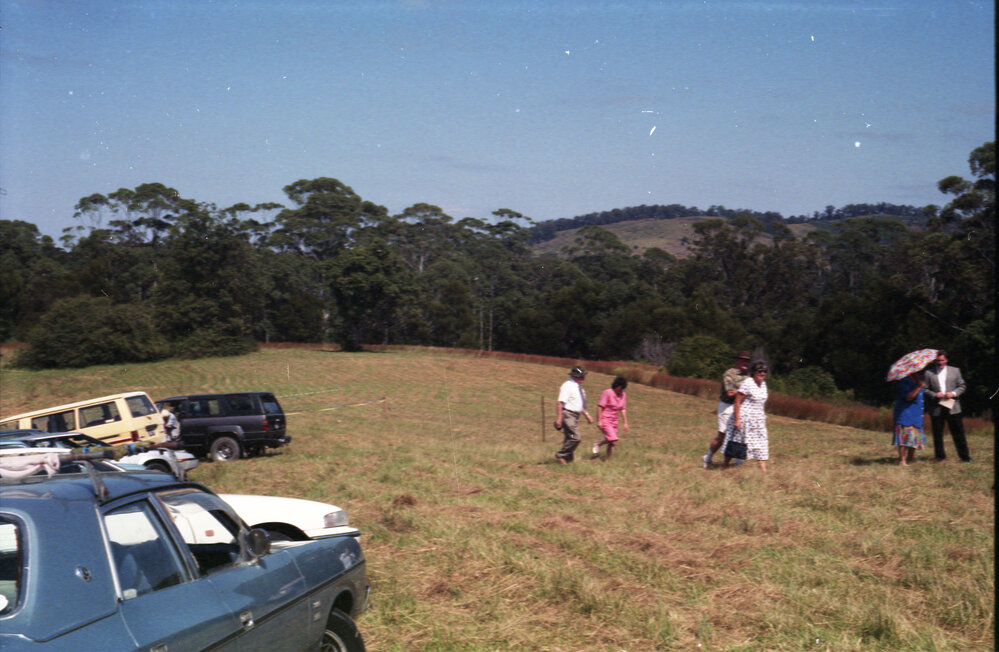 Turning the sod for Bishop Druitt College, 1993