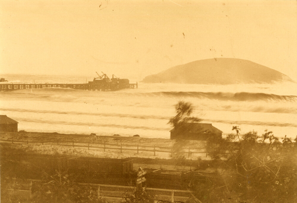 Storm in the harbour, c. 1920
