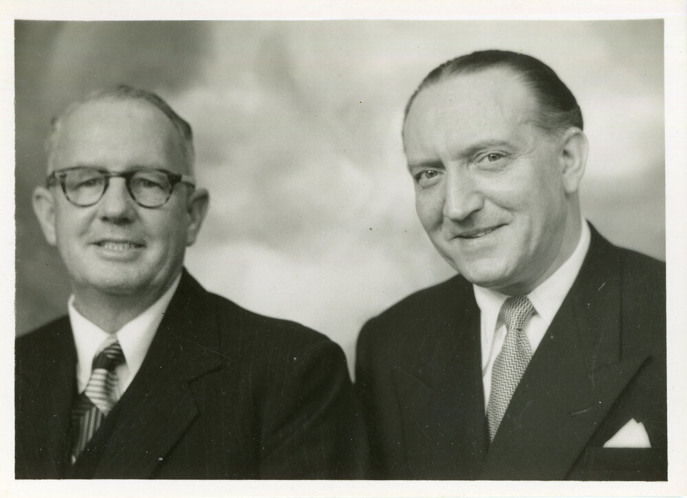 Jack Gerard and business companion, c. 1950s