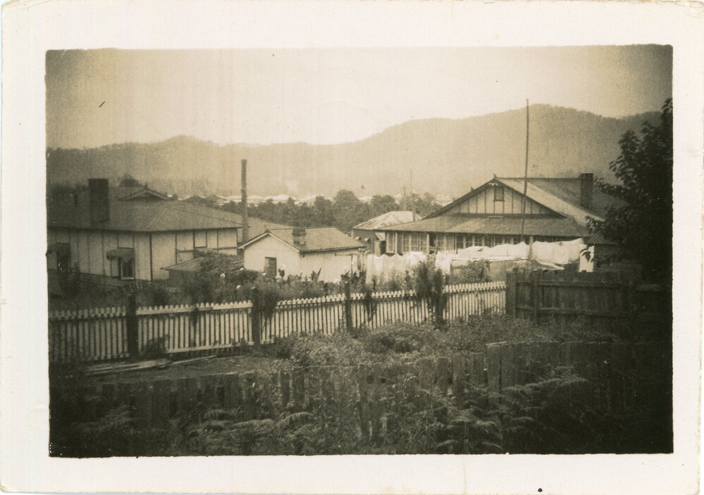 At the back of Sunnyside Maternity Hospital on Elizabeth Street, c.1950
