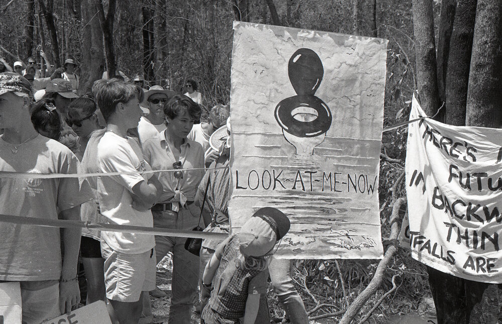 Protest signs, November 1991