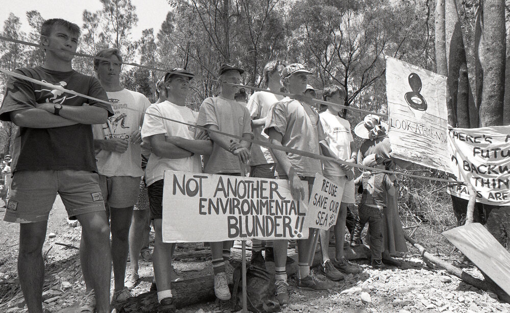 Protest signs, November 1991