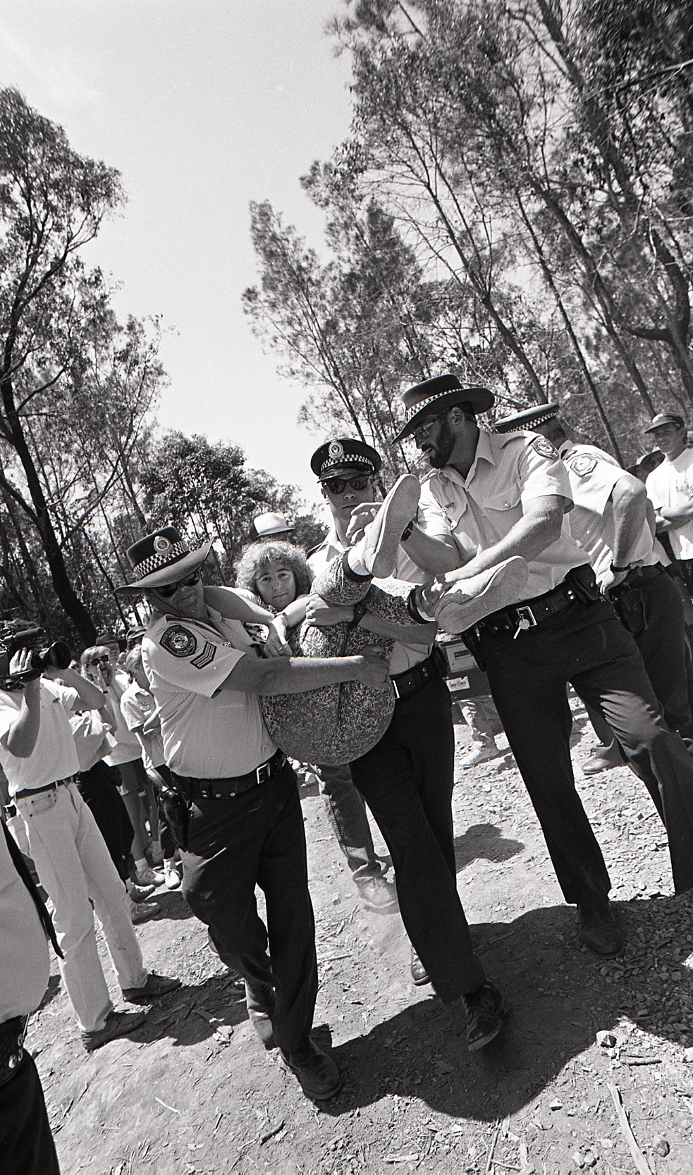 Melody Haskins is arrested for the second time at the protests, late 1991