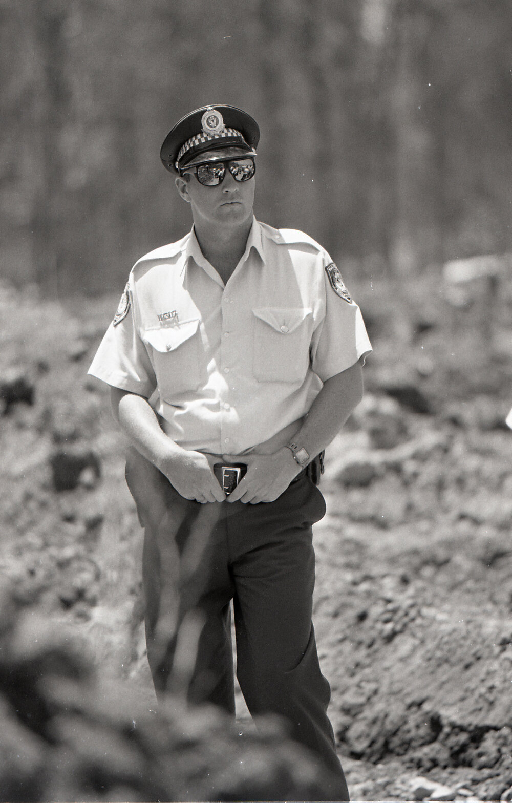 Wistfully hoping to be somewhere other than at the Look-At-Me-Now protest, 25 November 1991