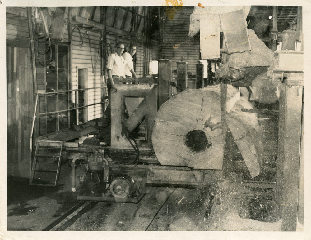 A Canadian carriage inside Allen Taylor's sawmill