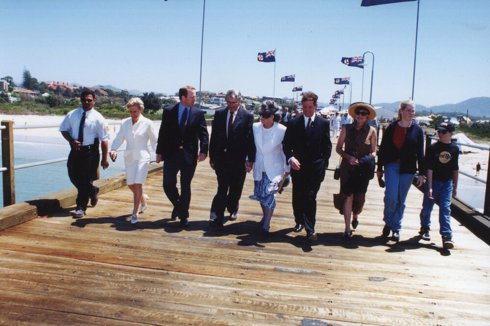 Walking the restored jetty, 11 October 1997