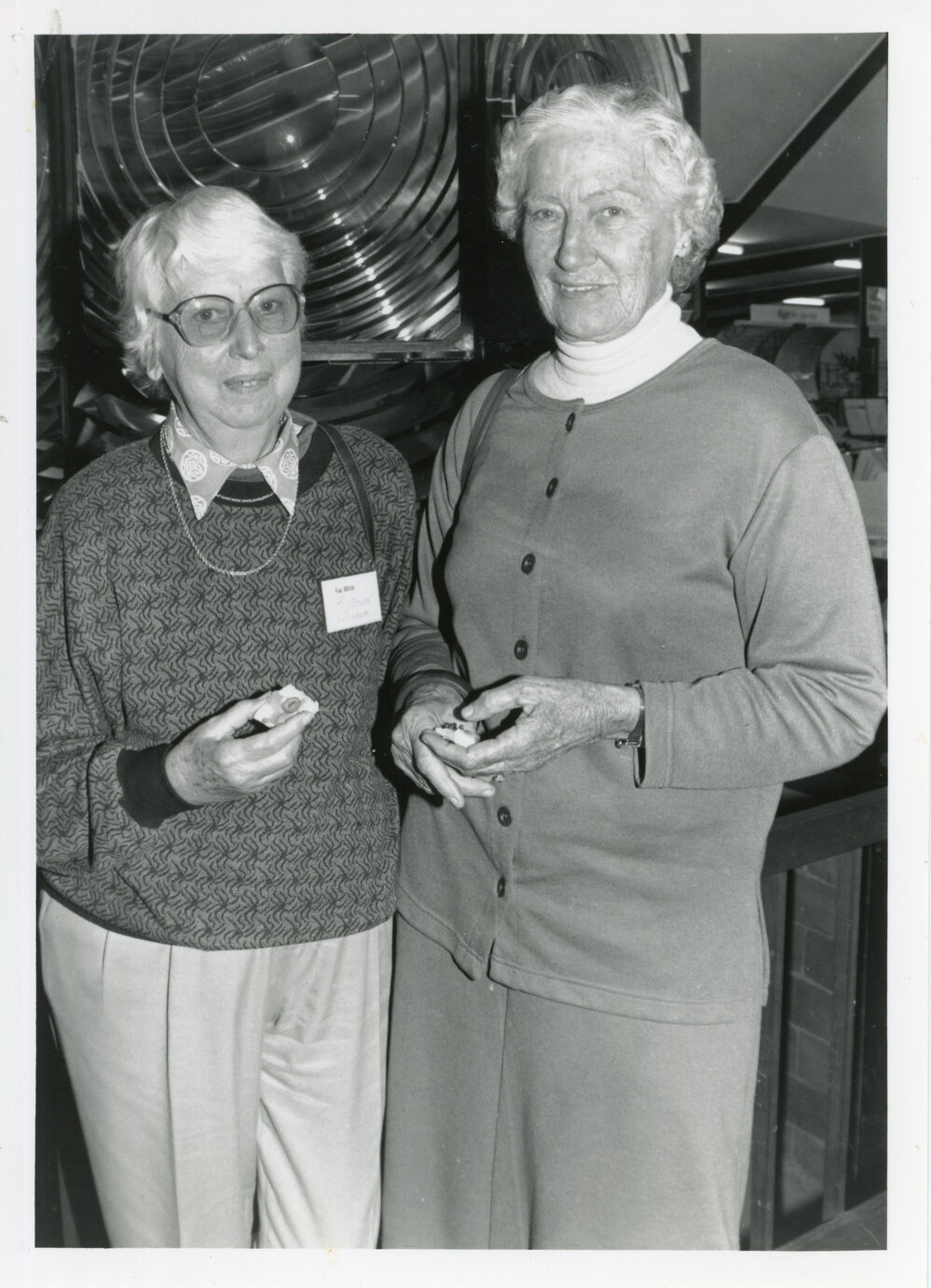 Marnie Yeates and Fay White at the launch of the second volume of the Coffs Harbour history, 1994