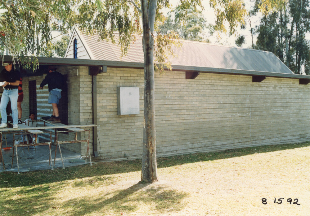 A working bee to paint the Historical Society's Museum, 16 August 1992