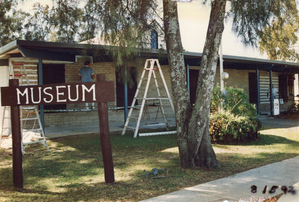 A working bee to paint the Historical Society's Museum, 16 August 1992