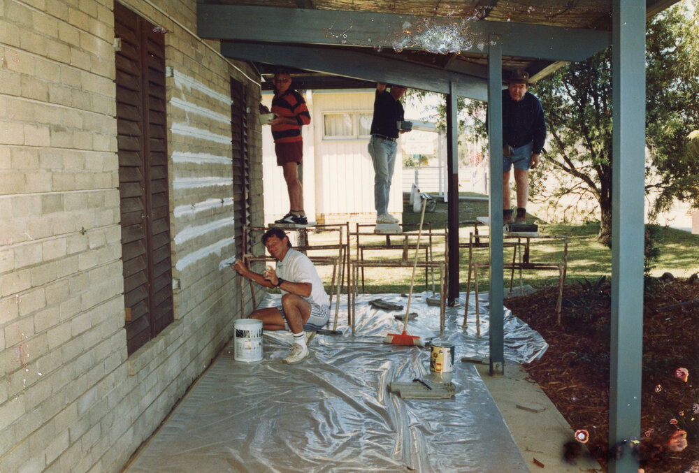 A working bee to paint the Historical Society's Museum, 15 August 1992
