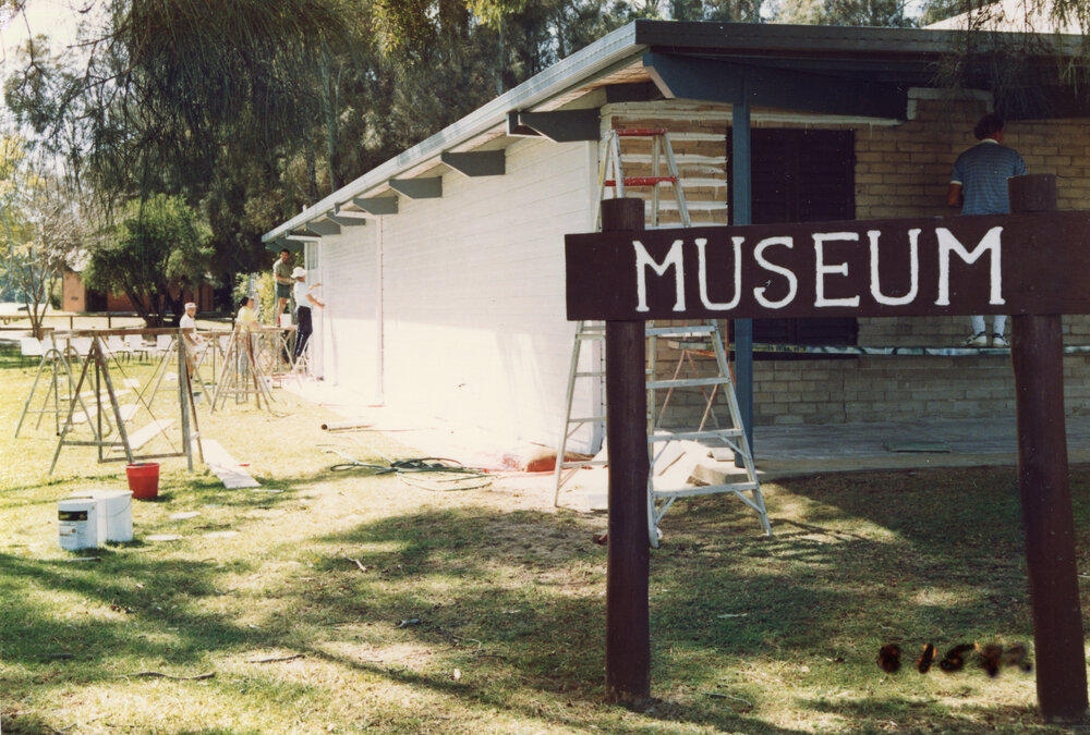 A working bee to paint the Historical Society's Museum, 15 August 1992