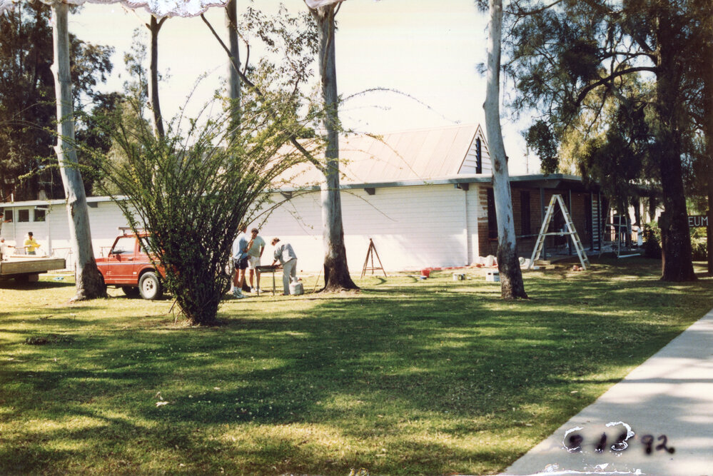 A working bee to paint the Historical Society's Museum, 15 August 1992