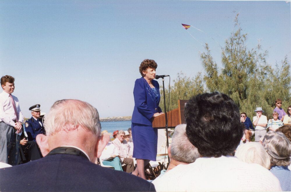 Guest of Honour Marjorie Jackson Nelson at the Jetty Centenary, 2 August 1992