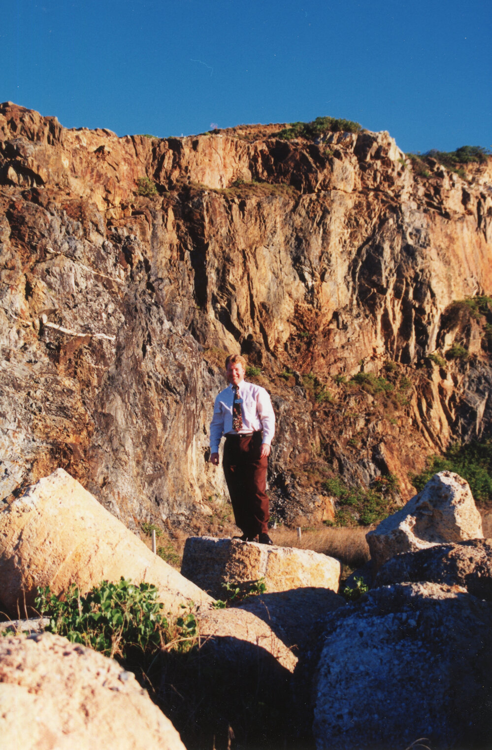 Coffs Council General Manager Mark Ferguson at the southern breakwall quarry