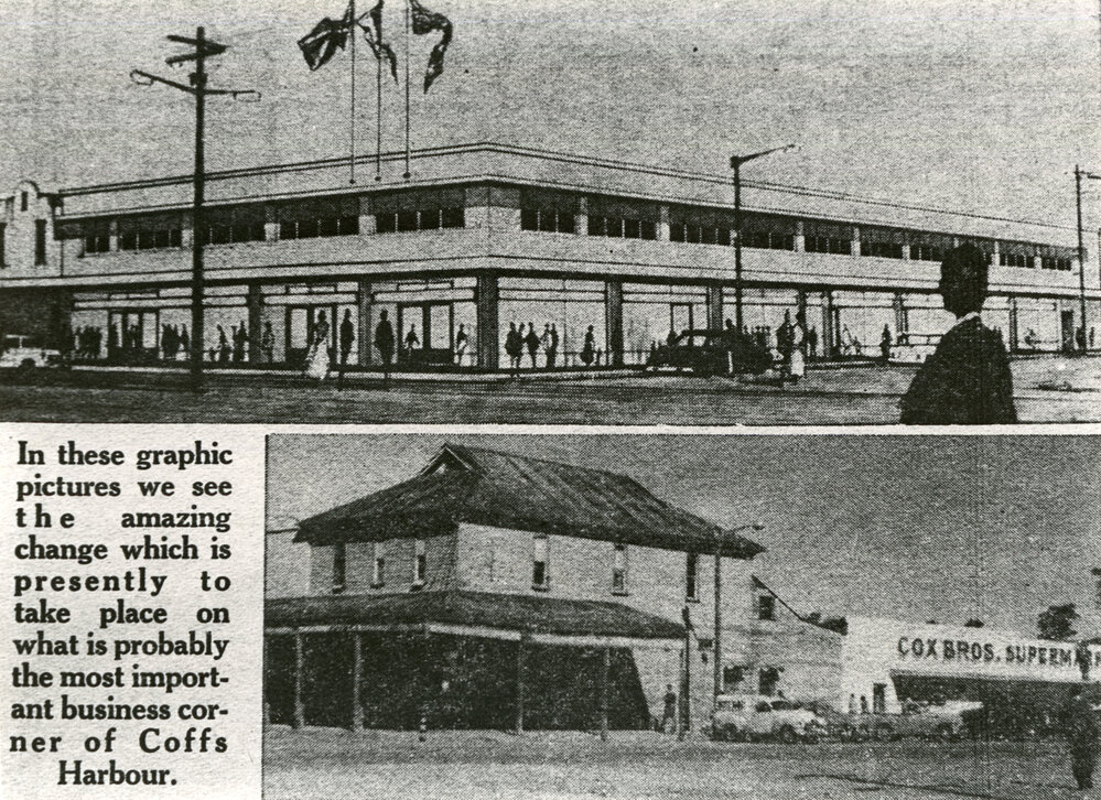 Yarad's building - before and after, 10 August 1960