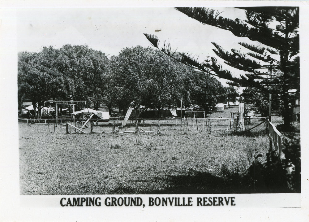 Bonville Reserve camping ground and children's playground, c. 1950
