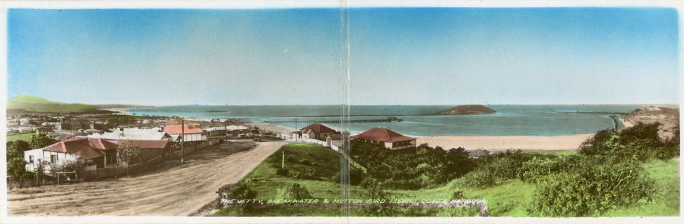 Panorama of Coffs Harbour Jetty Area, c.1940 