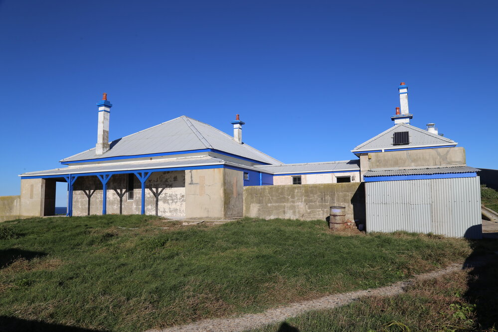 North side at the back of the cottages, 8 May 2019