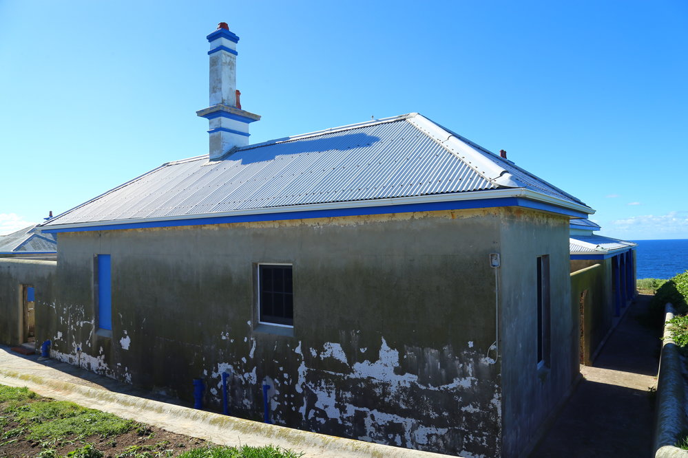 Northeast view of the northern cottage, 6 May 2019