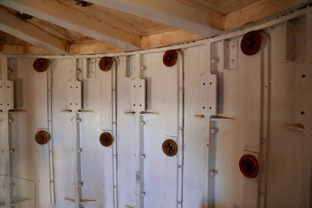 The internal wall of the South Solitary Island lighthouse, 6 May 2019