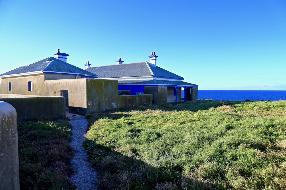 The yard between the cottages, South Solitary Island Lighthouse, 6 May 2019