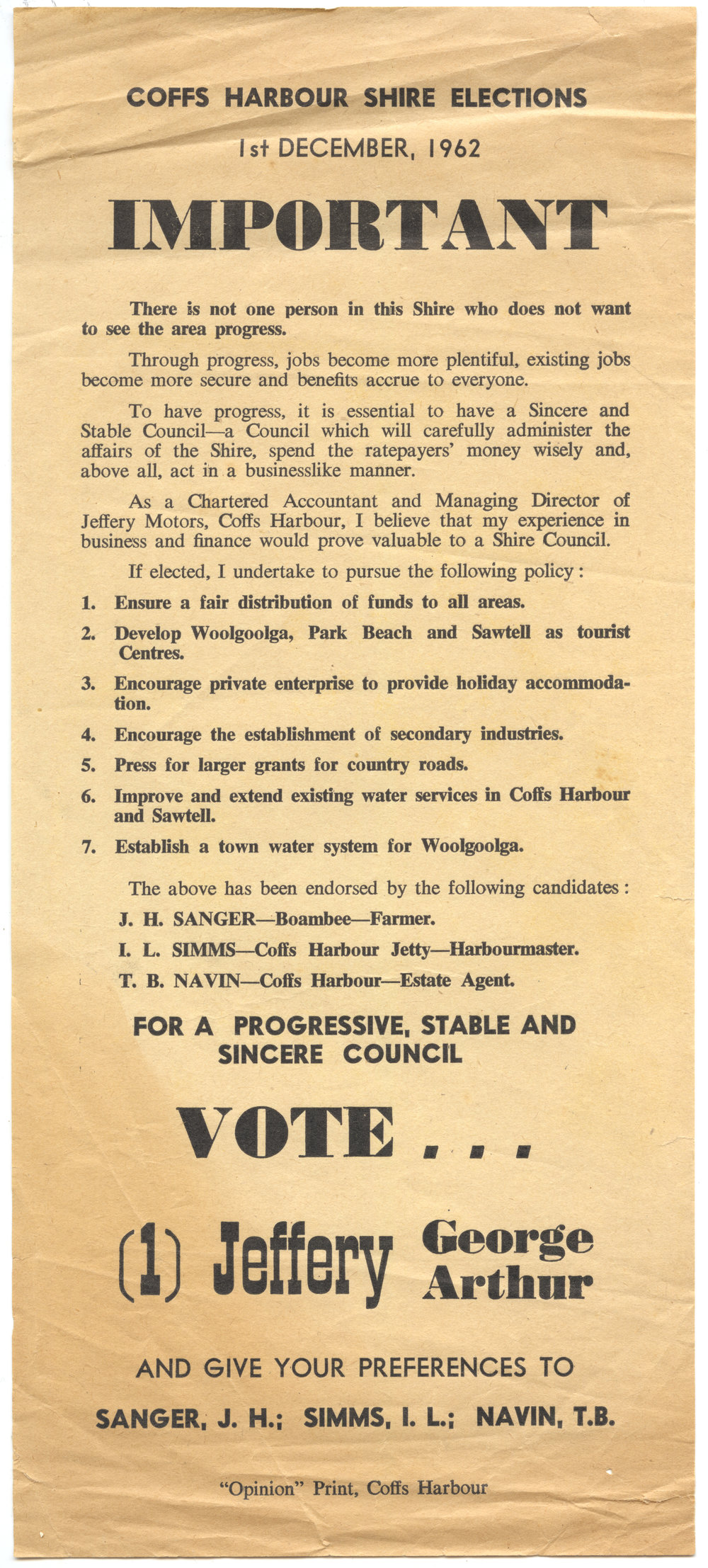 Handbill, 1962