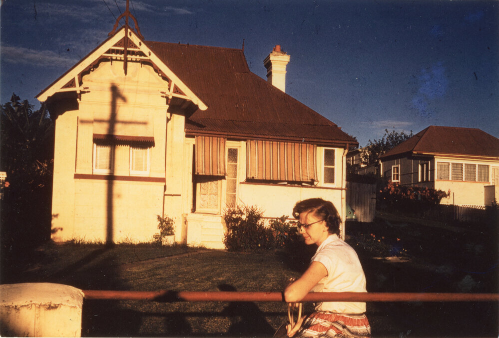 Dorothy Heber at 26 Curacoa Street, 1955