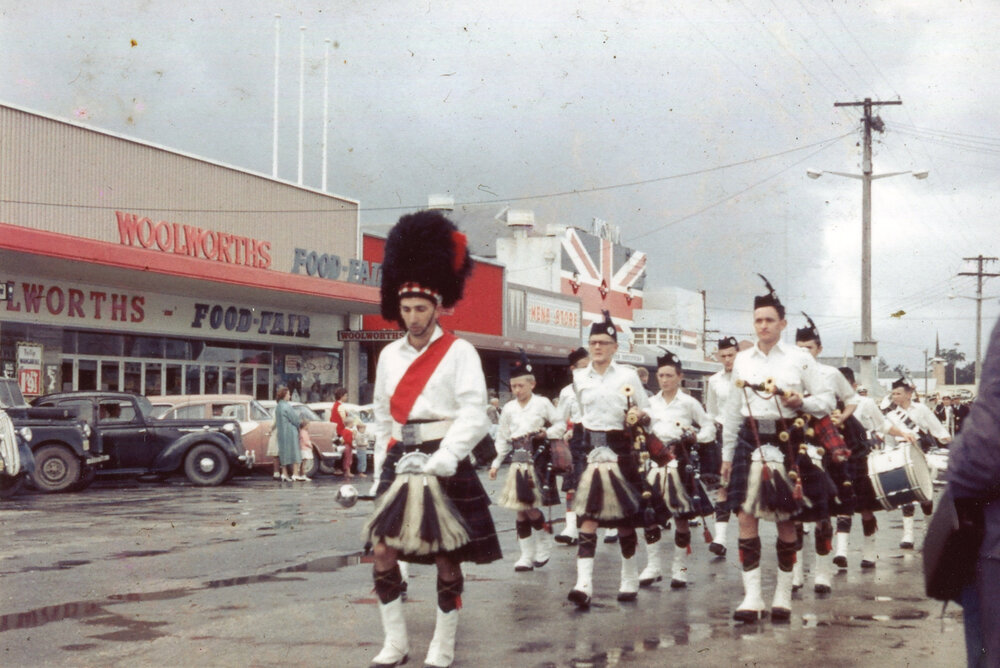 March past Woolworths Food Fair, c.1960