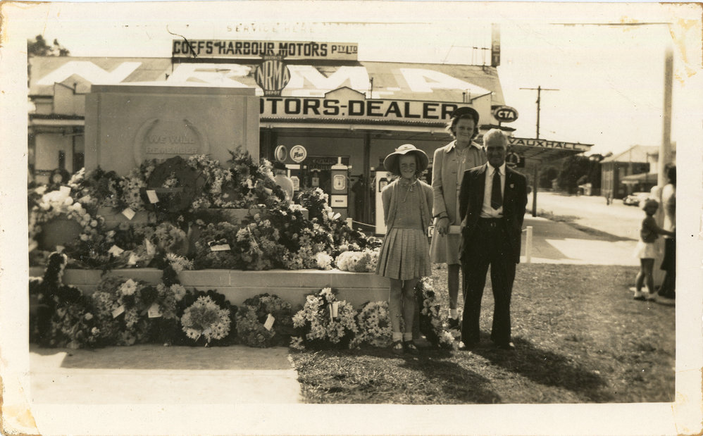 The Heber family at the ANZAC Day service, 1944
