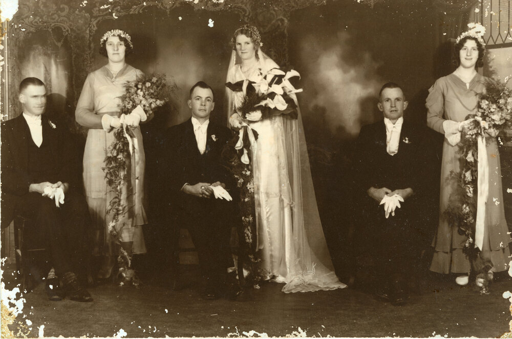 Wedding of Nellie Smith and Tom Larcombe, 3 July 1935