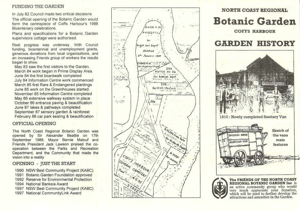 North Coast Regional Botanic Garden Coffs Harbour Garden History
