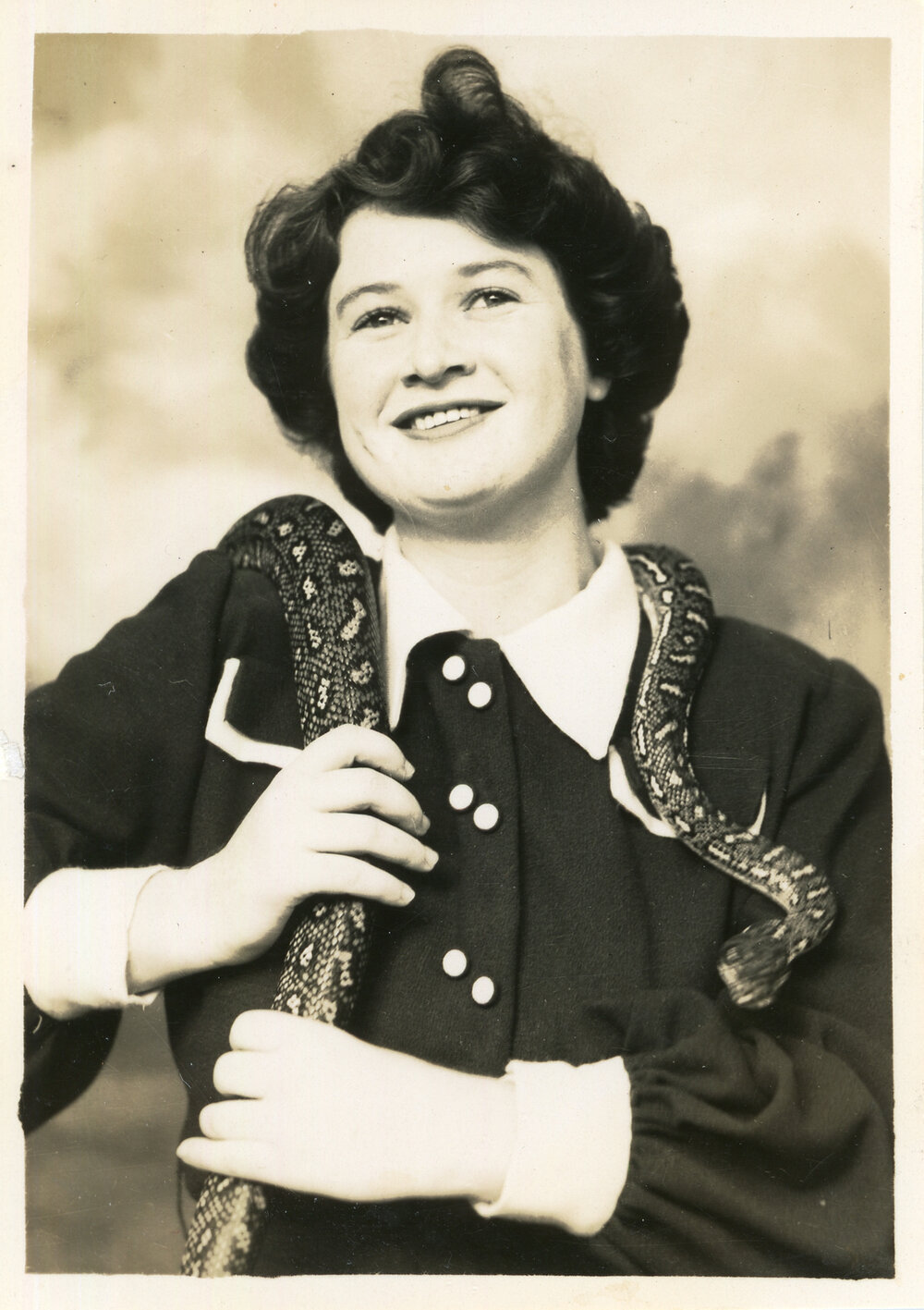 Photograph of Jessica Hill with Joe Blake, c. 1950