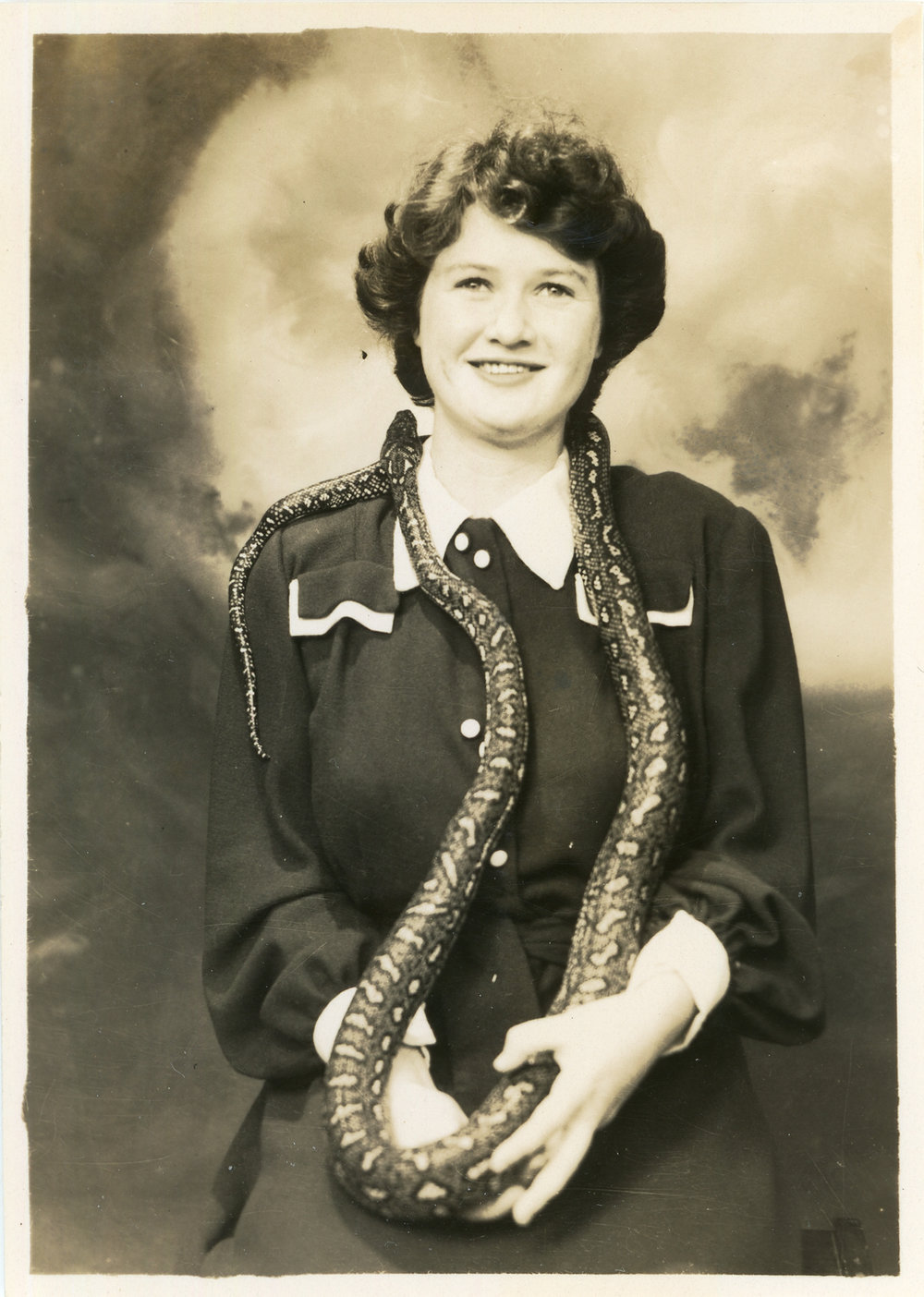 Photograph of Jessica Hill with Joe Blake, c. 1950